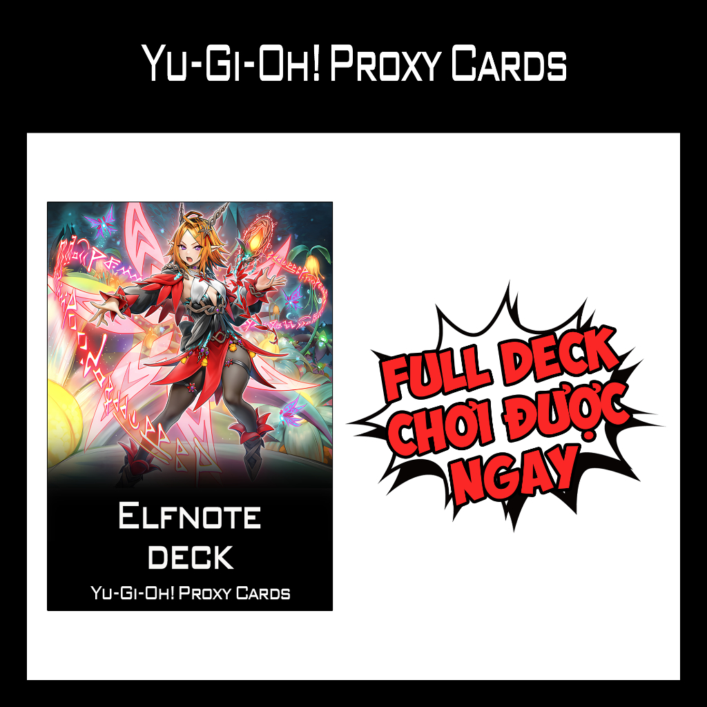การ์ด YUGIOH - เด็ค Elfnote - พิมพ์ 1 ด้าน (60 ใบ) | Shopee Thailand