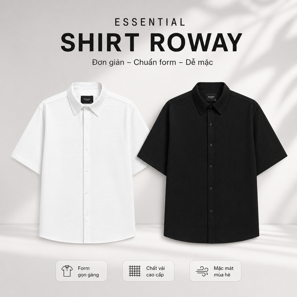 เสื้อปกติ ROWAY | แขนกุดเวฟ | Shopee Thailand