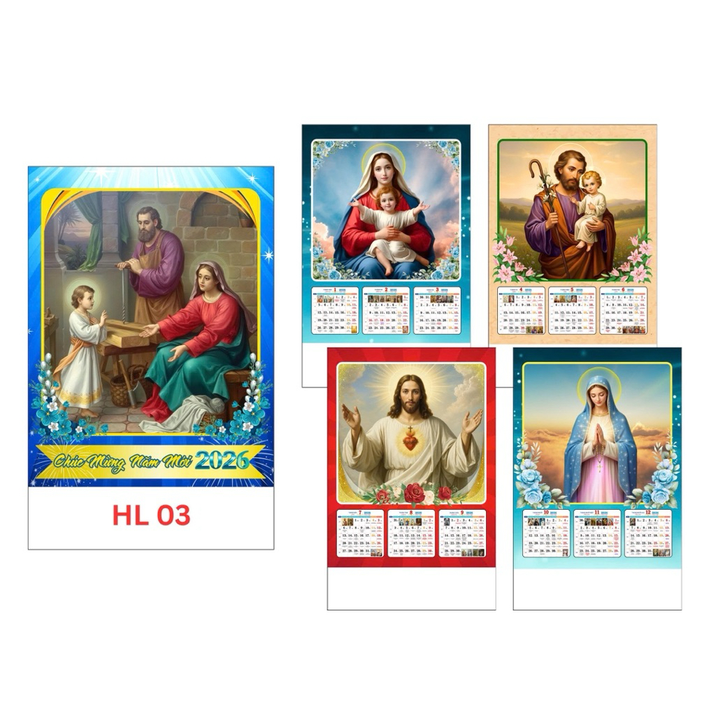 CATHOLIC WALL CALENDAR 2026 – 5 แผ่น | Shopee Thailand