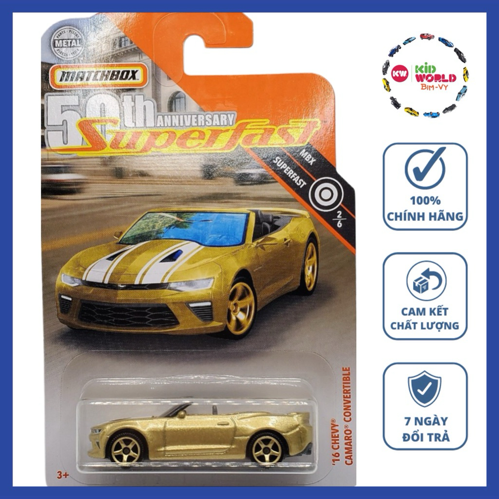 Matchbox Ikonikus '16 Chevy Camaro Convertible kisautó - Mattel
