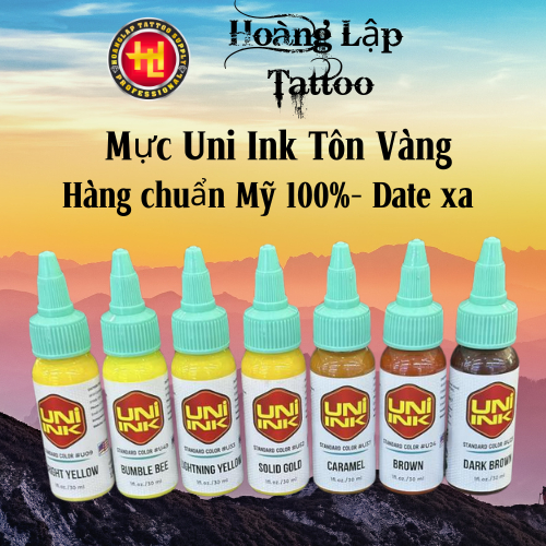 American Tattoo Ink Uni Ink Color Usa โทนสีเหลือง หมึกสักสีแท้คุณภาพสูง ...