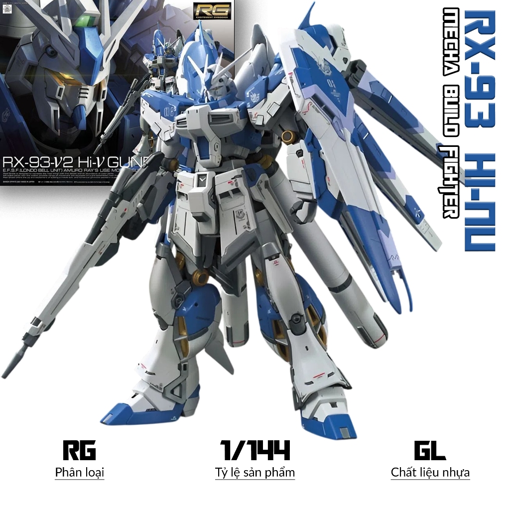 RG RX-93V2 รุ่น Hi-Nu, 1/144 Mecha, ของเล่นประกอบพลาสติก | Shopee Thailand