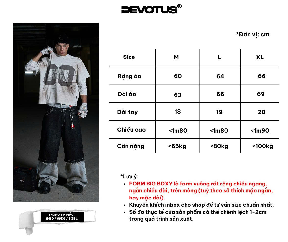 [ใหม่] 100% COTTON RAW DEVOTUS WASHED BIG BOXY เสื้อยืดแบรนด์ท้องถิ่น ...
