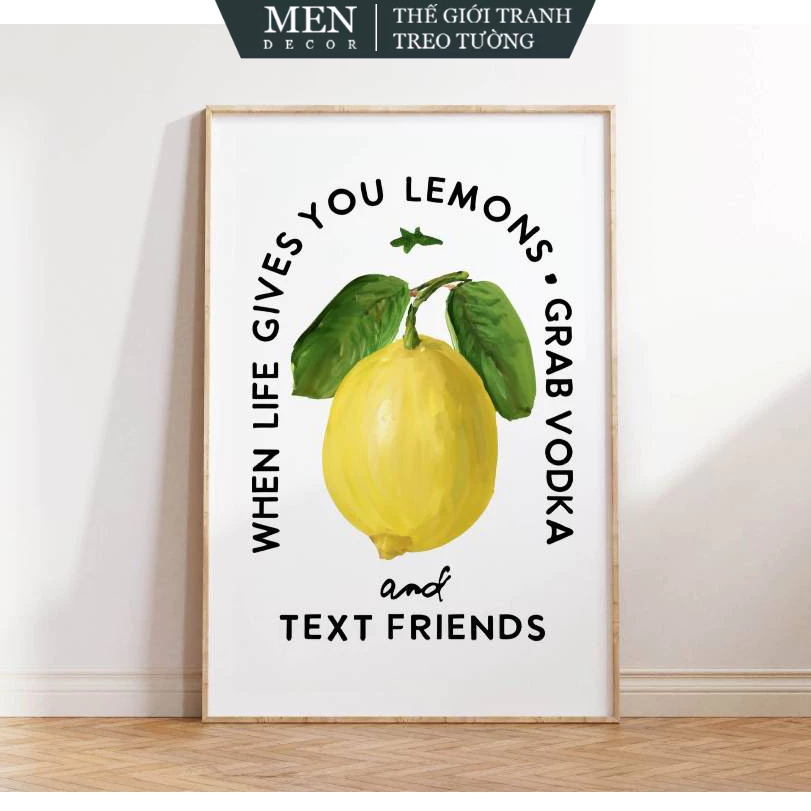 ภาพวาดผนัง, Lemon วอดก้า Wall Art วอดก้าบาร์ Decor เลมอนวอดก้าพิมพ์, พิมพ์ขออัพออน, มาพร้อมเล็บแขวนรูปภาพ