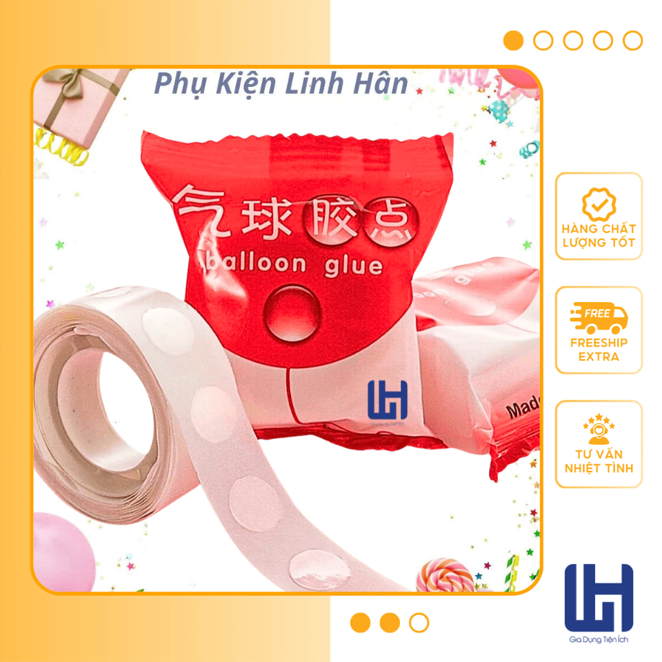 5 ม้วน - BALLOON ADHESIVE FOR BIRTHDAY, WEDDING, FESTIVAL DECORTATION ...