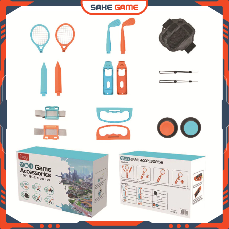 ชุดอุปกรณ์เสริม Nintendo Switch 2 2025 Sports 18 in 1 Switch Accessory ...